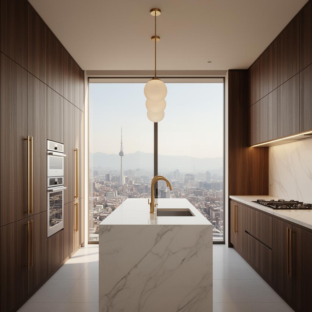 Cocina con vista a la Torre Entel, Santiago